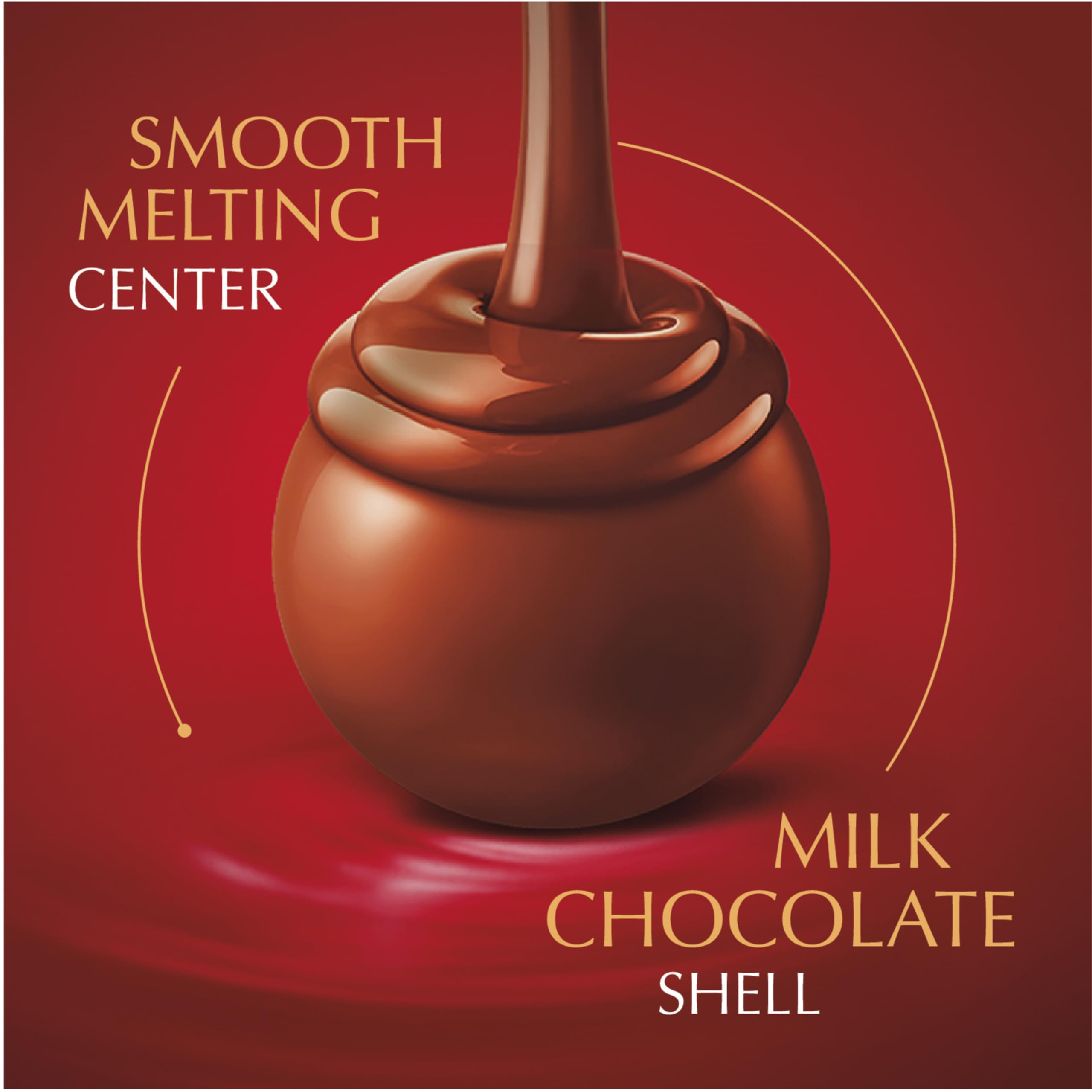 Lindt LINDOR primer plano de trufa con textura para evaluar cremosidad