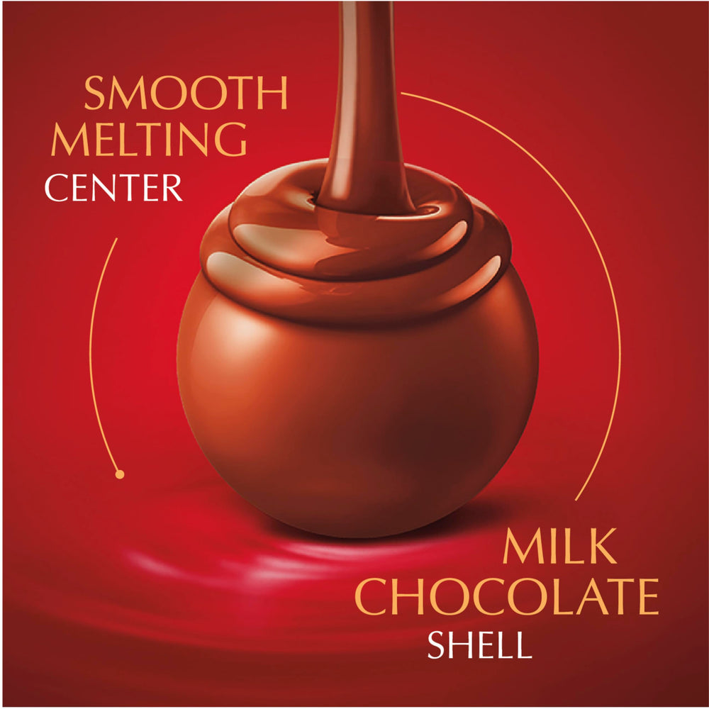 Lindt LINDOR primer plano de trufa con textura para evaluar cremosidad