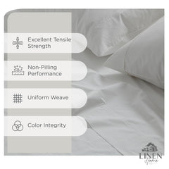 Linen Home primer plano de la textura percal 200 TC que favorece frescura
