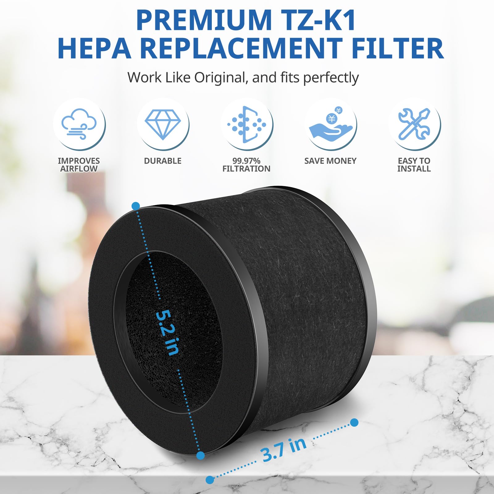 LINNIW caja con pack de 2 filtros lista para su uso inmediato