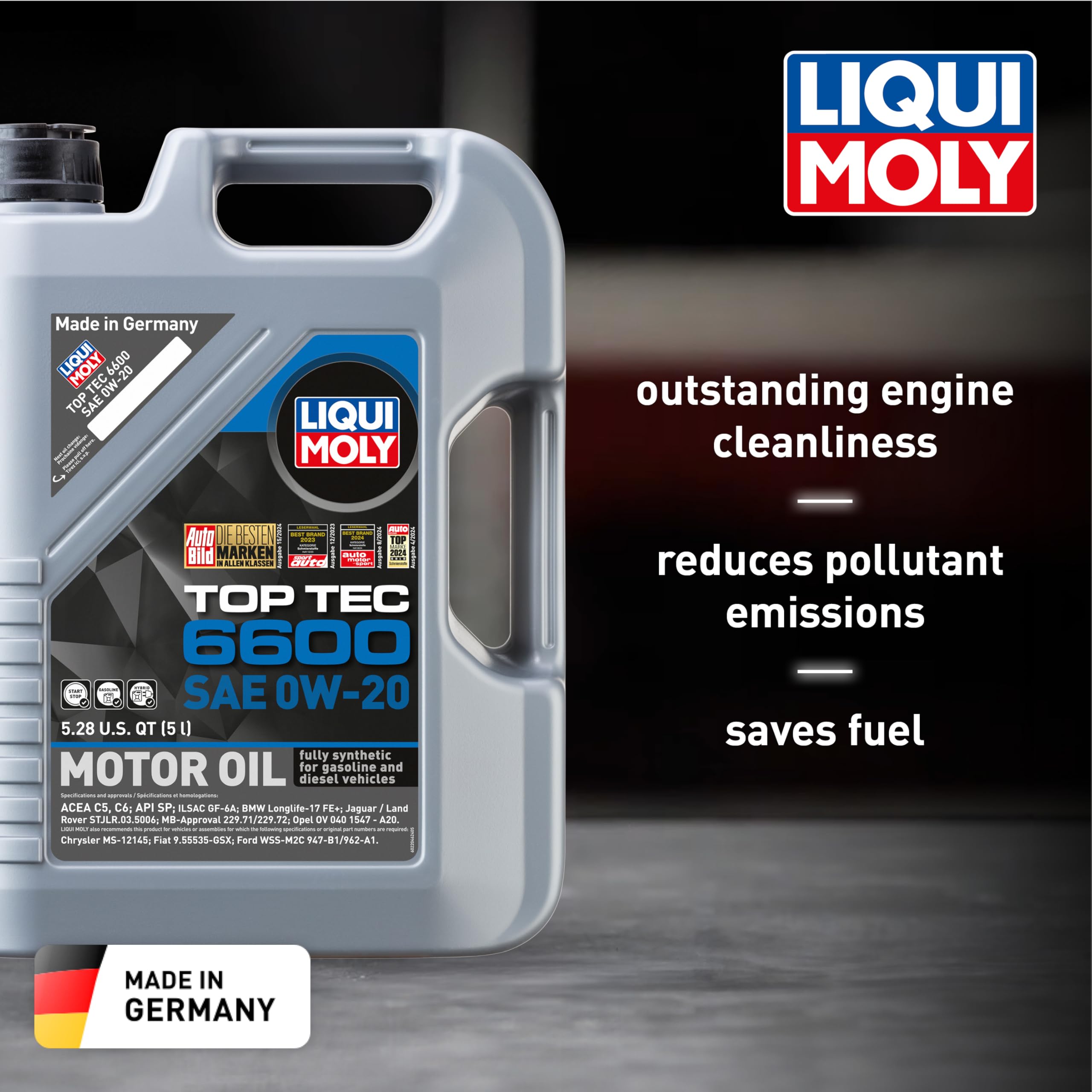 Liqui Moly etiqueta con aprobación BMW Longlife-17 FE+ y beneficios para LSPI