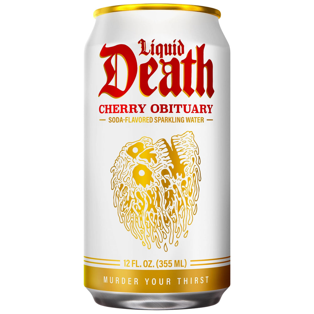 Liquid Death primer plano de burbujas resaltando efervescencia y sensación refrescante