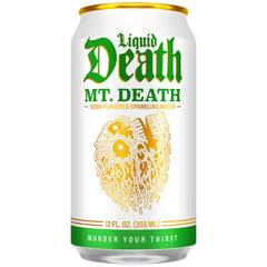 Liquid Death lata en primer plano resaltando diseño y facilidad de apertura