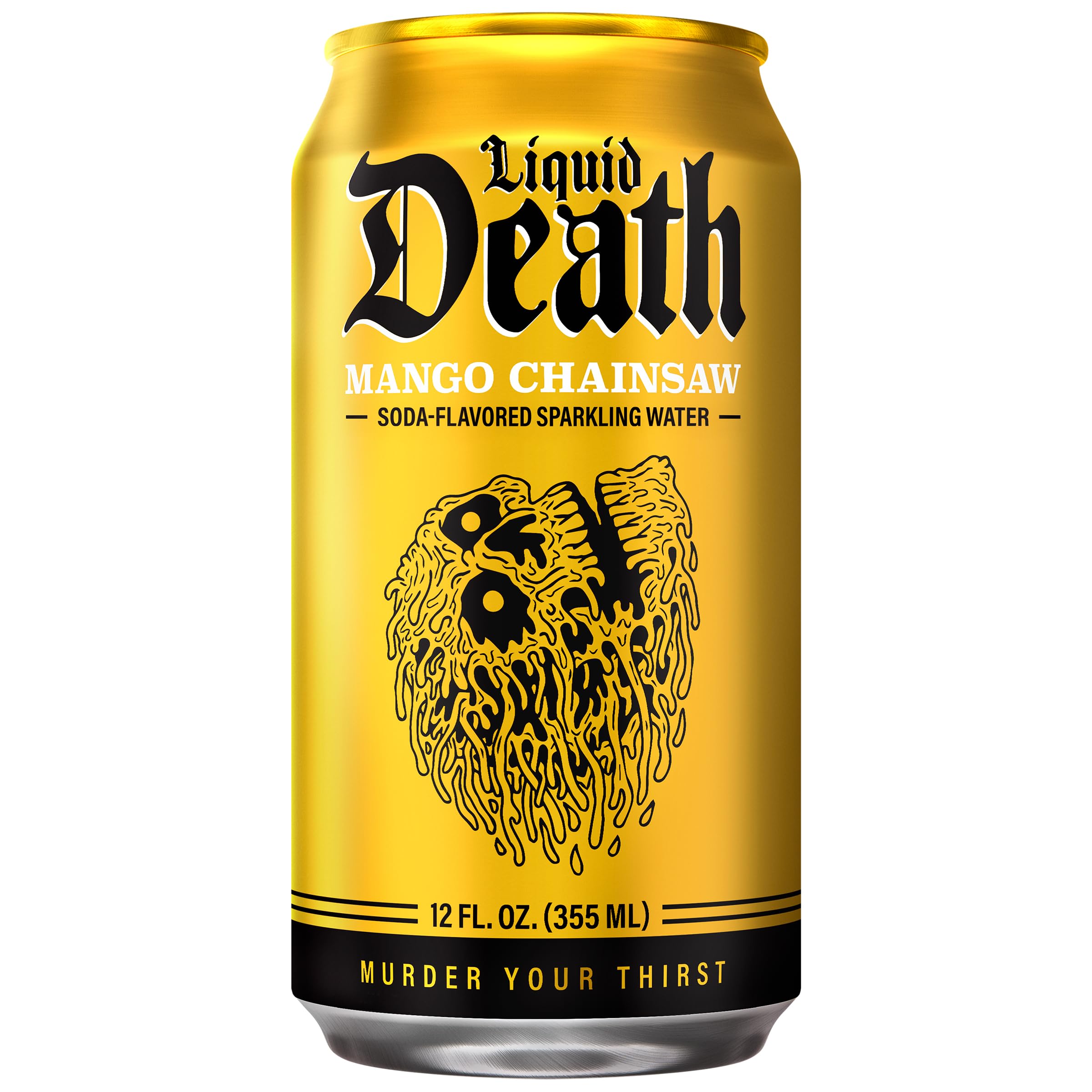 Liquid Death primer plano de burbujas destacando efervescencia refrescante