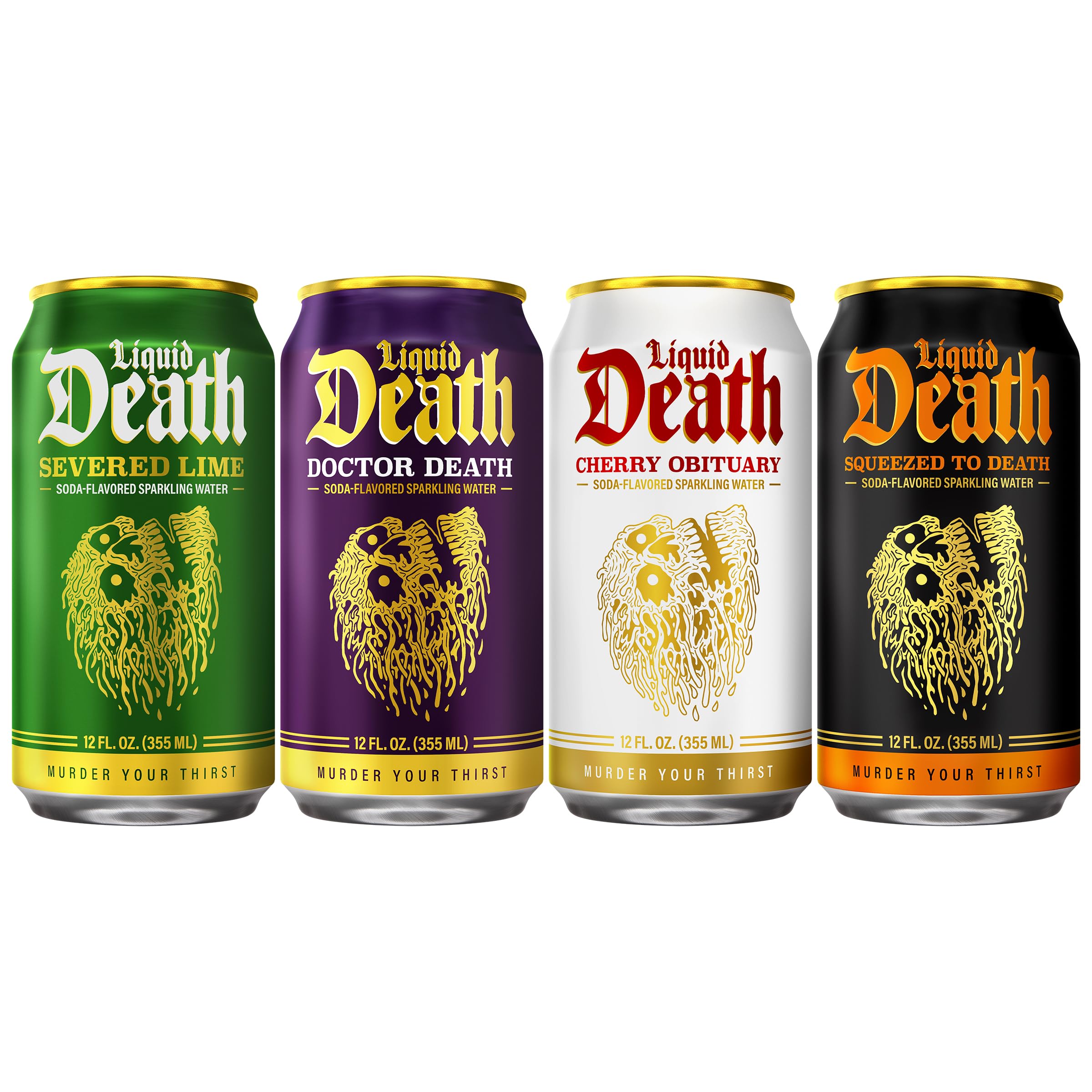 Primísimo plano de burbujas en Liquid Death que destaca el gas y la frescura