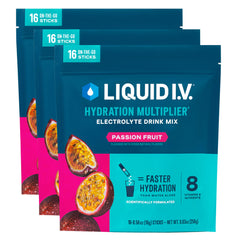 Liquid I.V. caja frontal mostrando 48 sobres y conveniencia