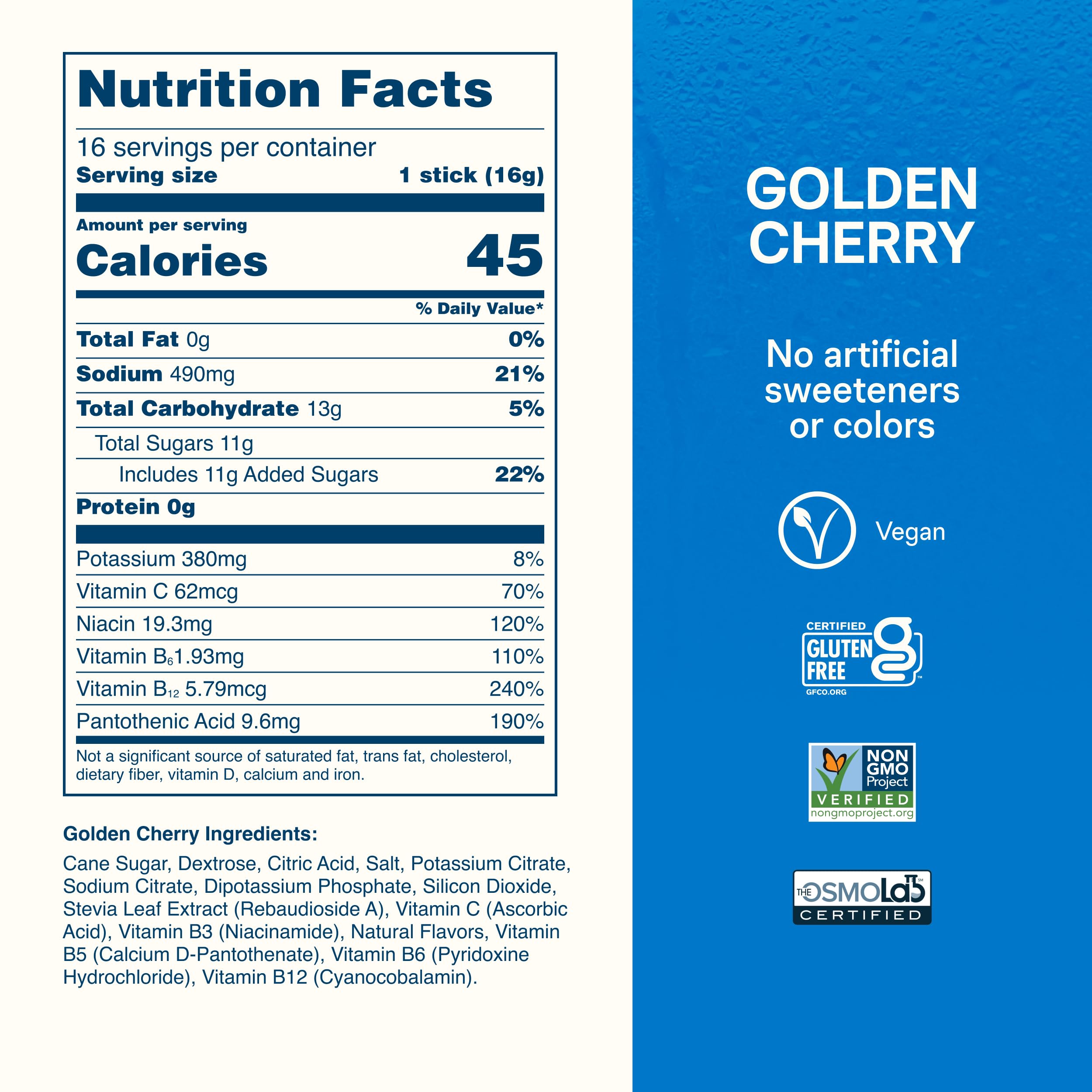 Liquid I.V. Golden Cherry packet in gym bag, fast post-workout rehydration