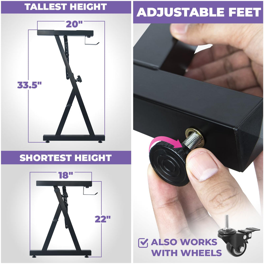 Liquid Stands teclado de 88 teclas montado para demostrar compatibilidad completa