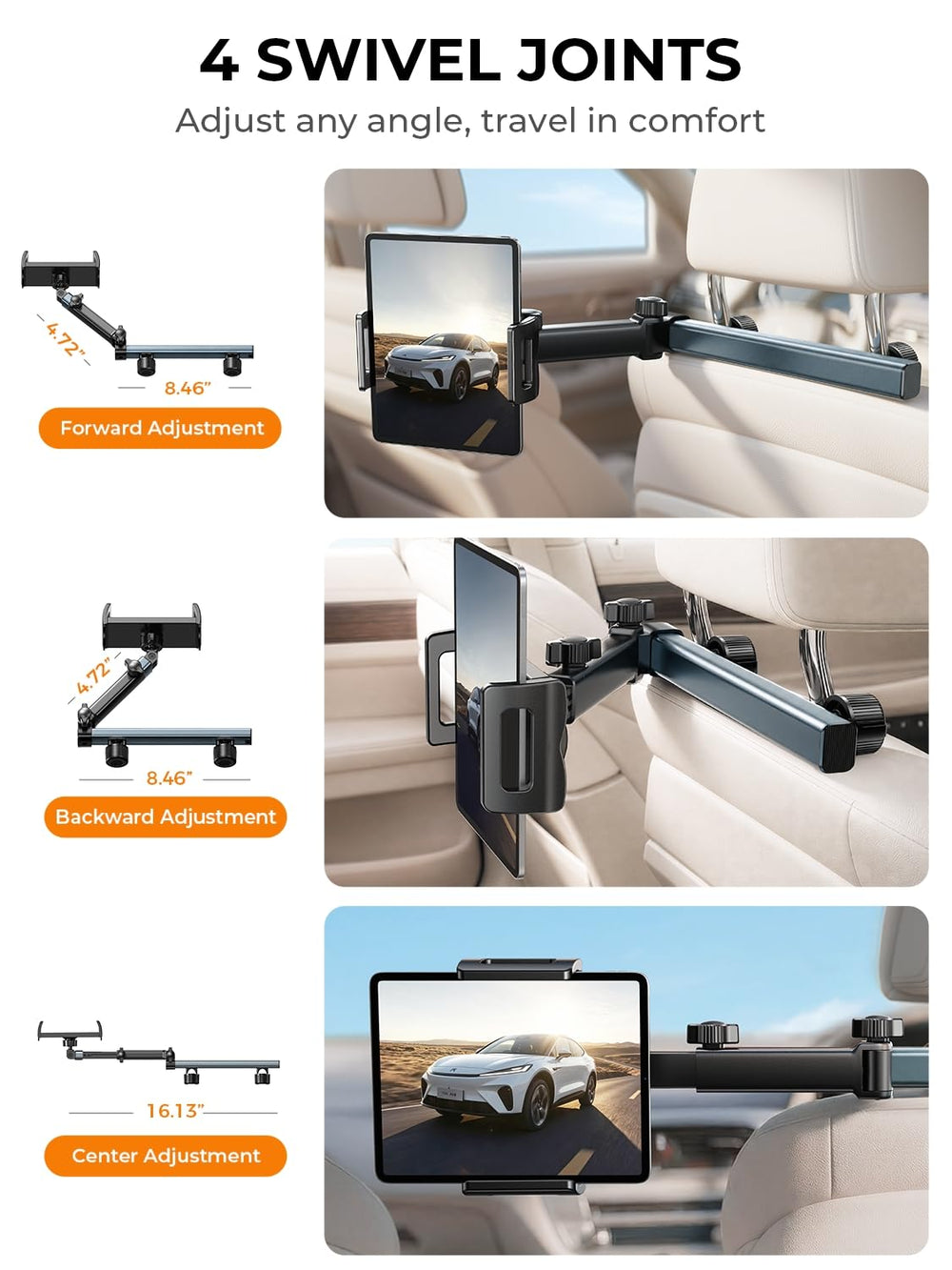 LISEN soporte iPad detalle de la perilla fija para mayor seguridad
