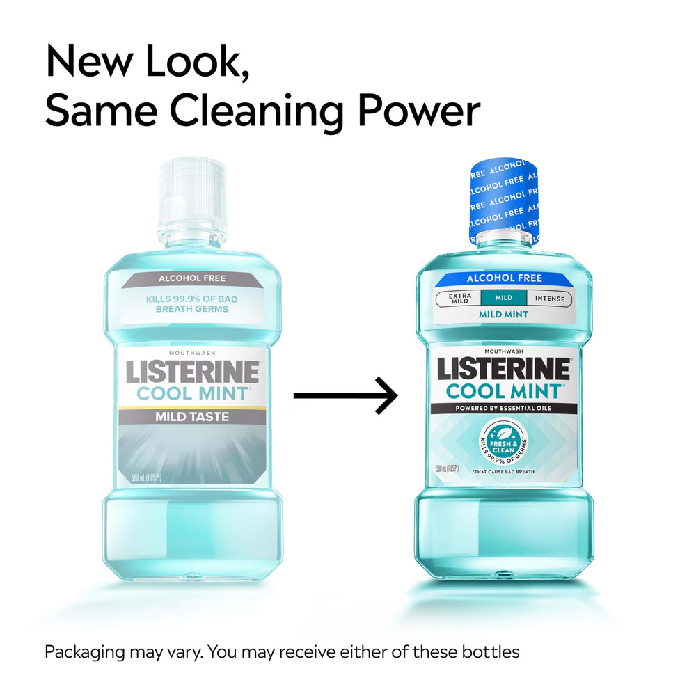 Listerine cierre y dosificador detallado para ver facilidad de apertura