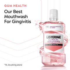 Listerine etiqueta con ingredientes y certificación ADA, confianza clínica