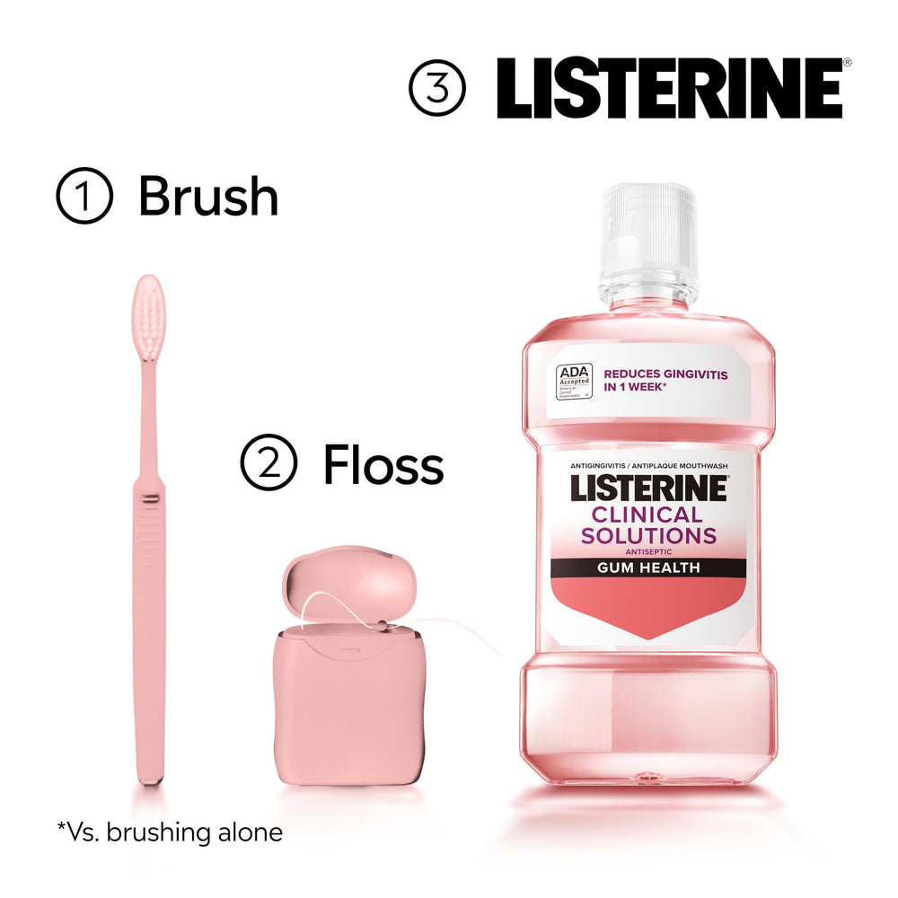 Listerine escena de familia cepillándose, apoyo a rutina diaria bucal