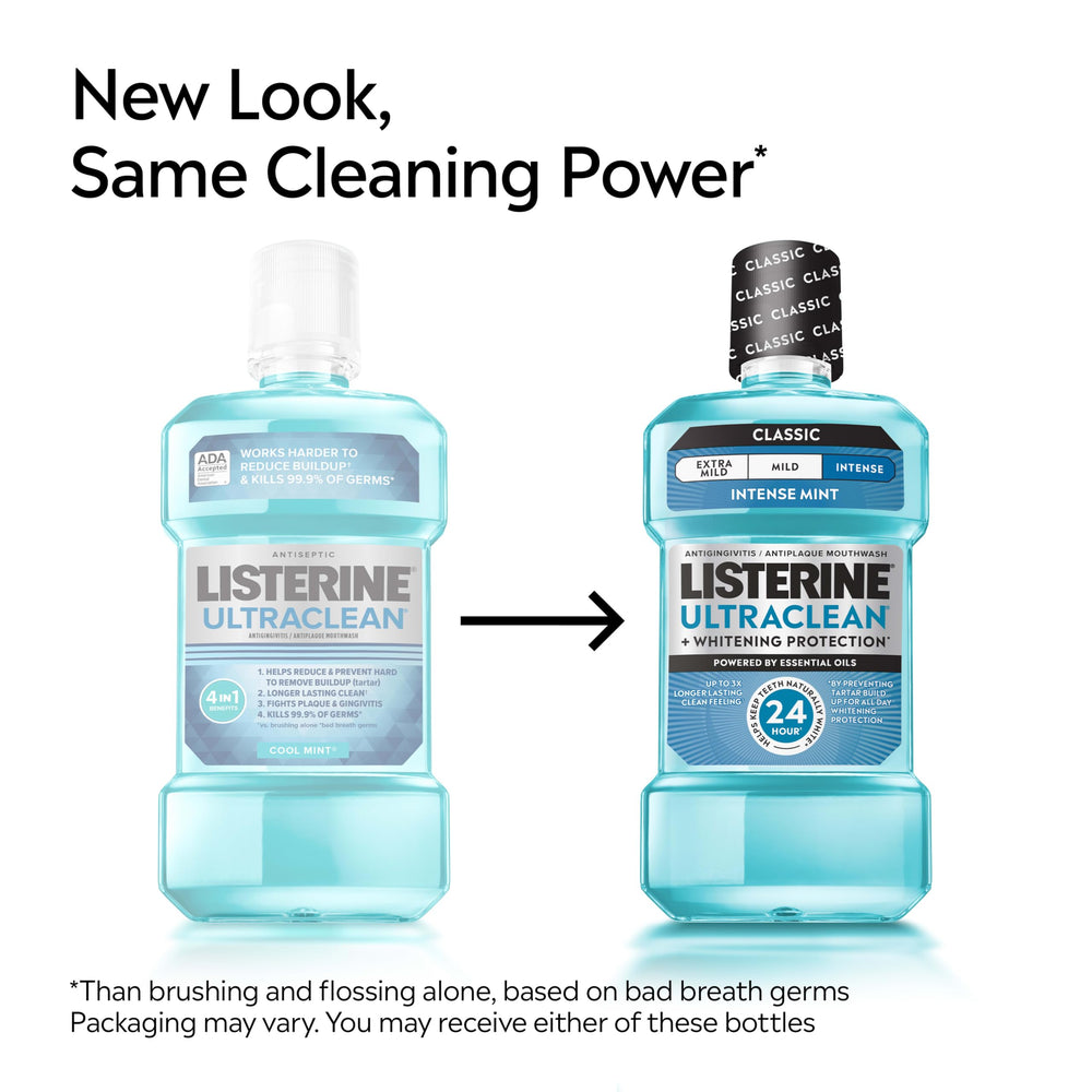 Listerine primer plano del líquido y textura para limpieza efectiva