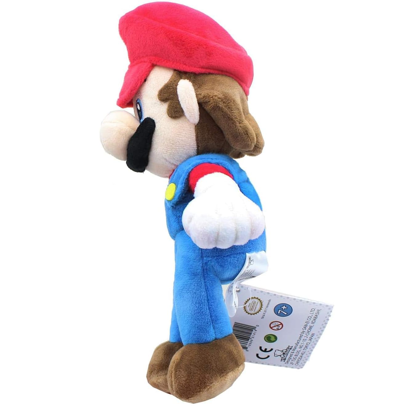 Little Buddy Mario primer plano de textura y costuras destacando tacto suave y acabado