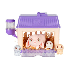 Little Live Pets coneja frontal del paquete mostrando el juguete y la hutch