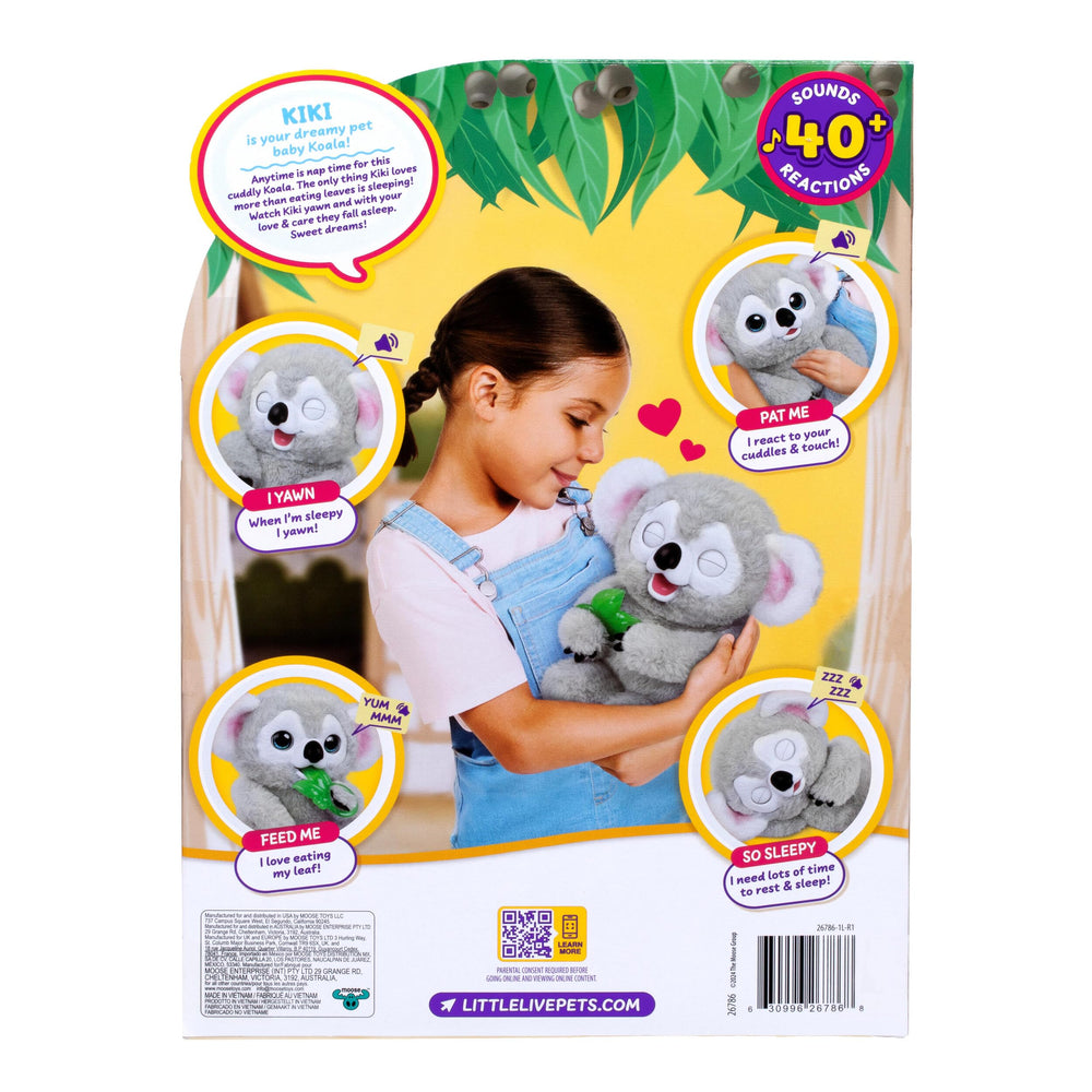 Primer plano de los ojos de Kiki de Little Live Pets mostrando parpadeo