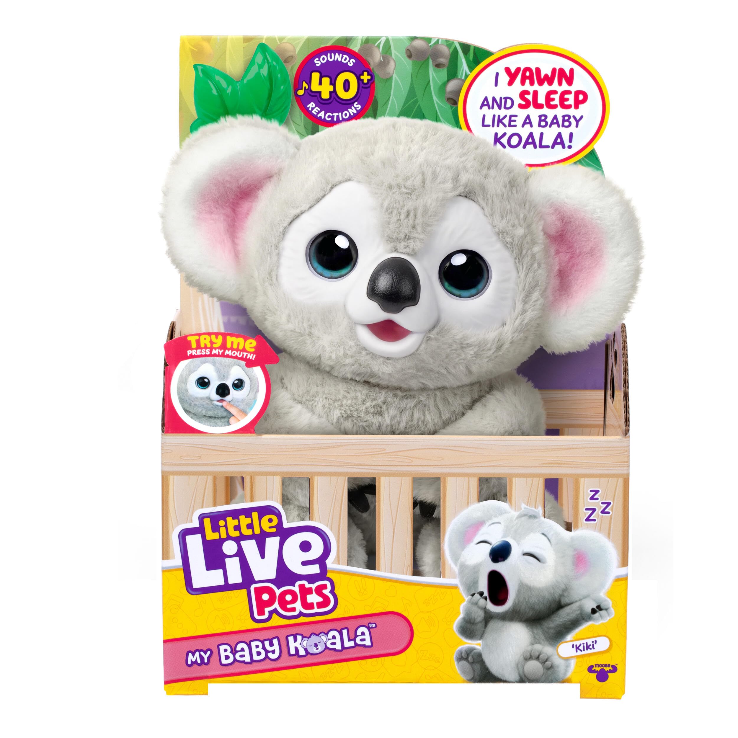 Little Live Pets Kiki vista frontal en su empaque, ideal para regalo