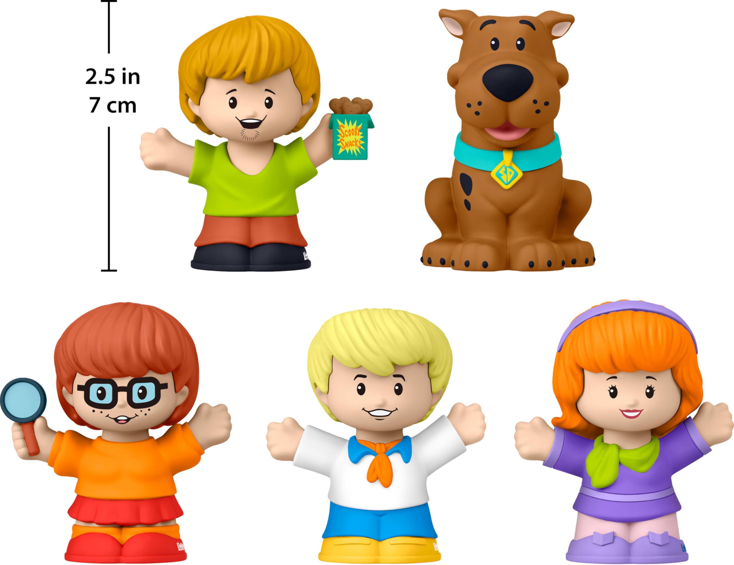 Detalle del arte de la Mystery Machine en la caja Little People COLLECTOR que resalta diseño coleccionable