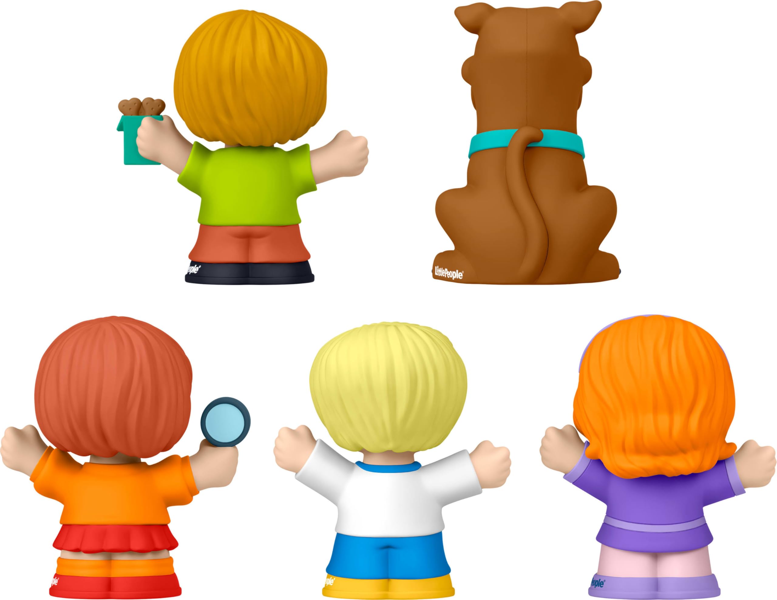 Set Little People COLLECTOR Scooby-Doo exhibido en estantería que muestra presentación lista para regalo