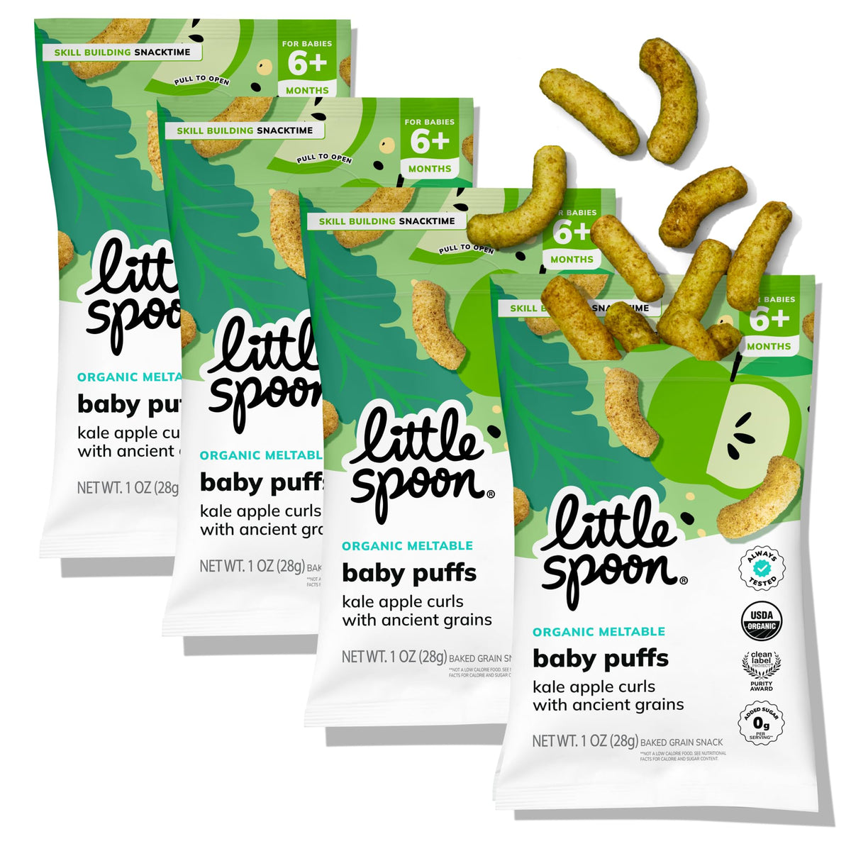 Little Spoon frente del paquete mostrando diseño y tamaño práctico