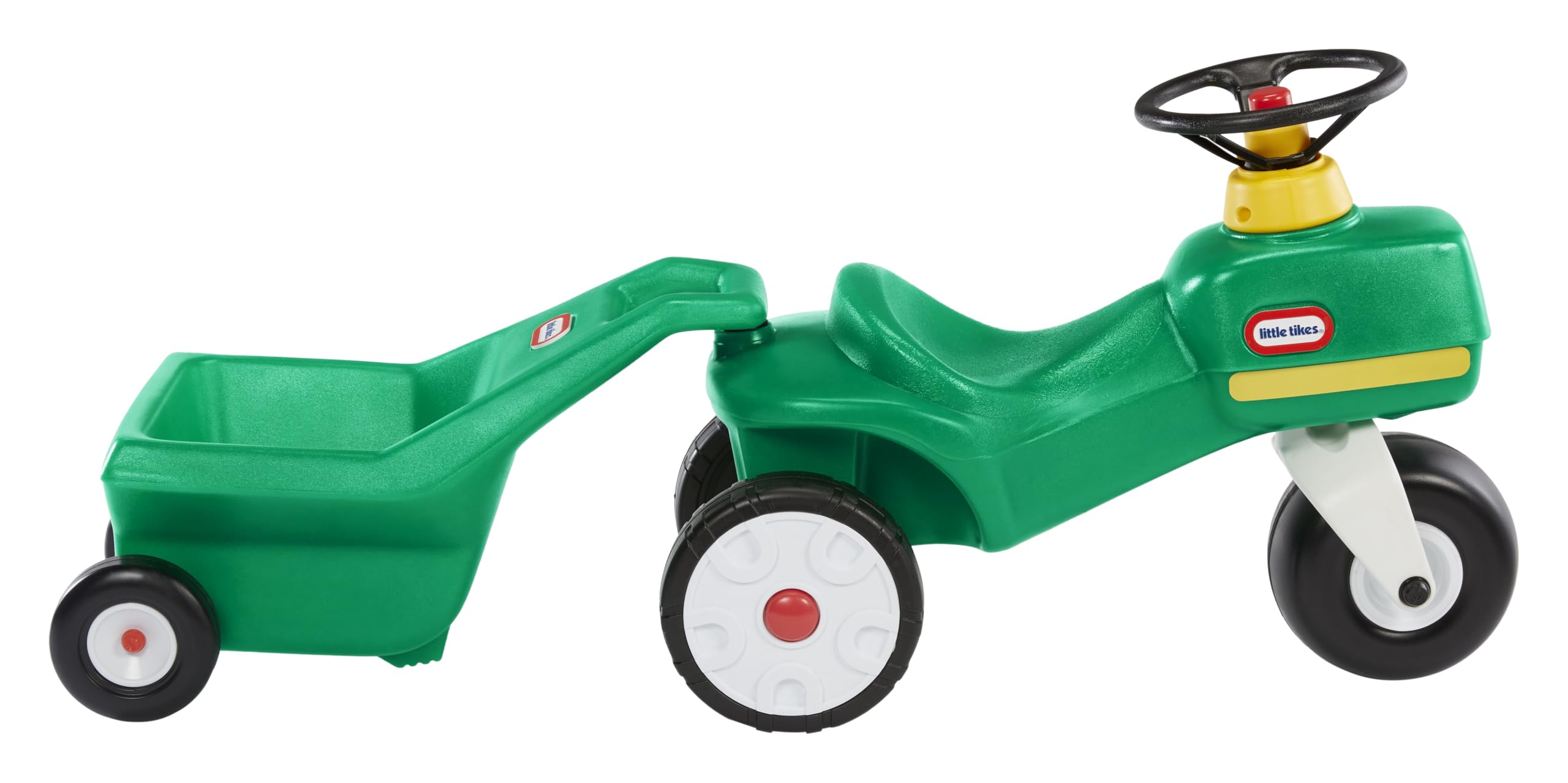Little Tikes tractor vista frontal con diseño realista y beneficio de juego activo