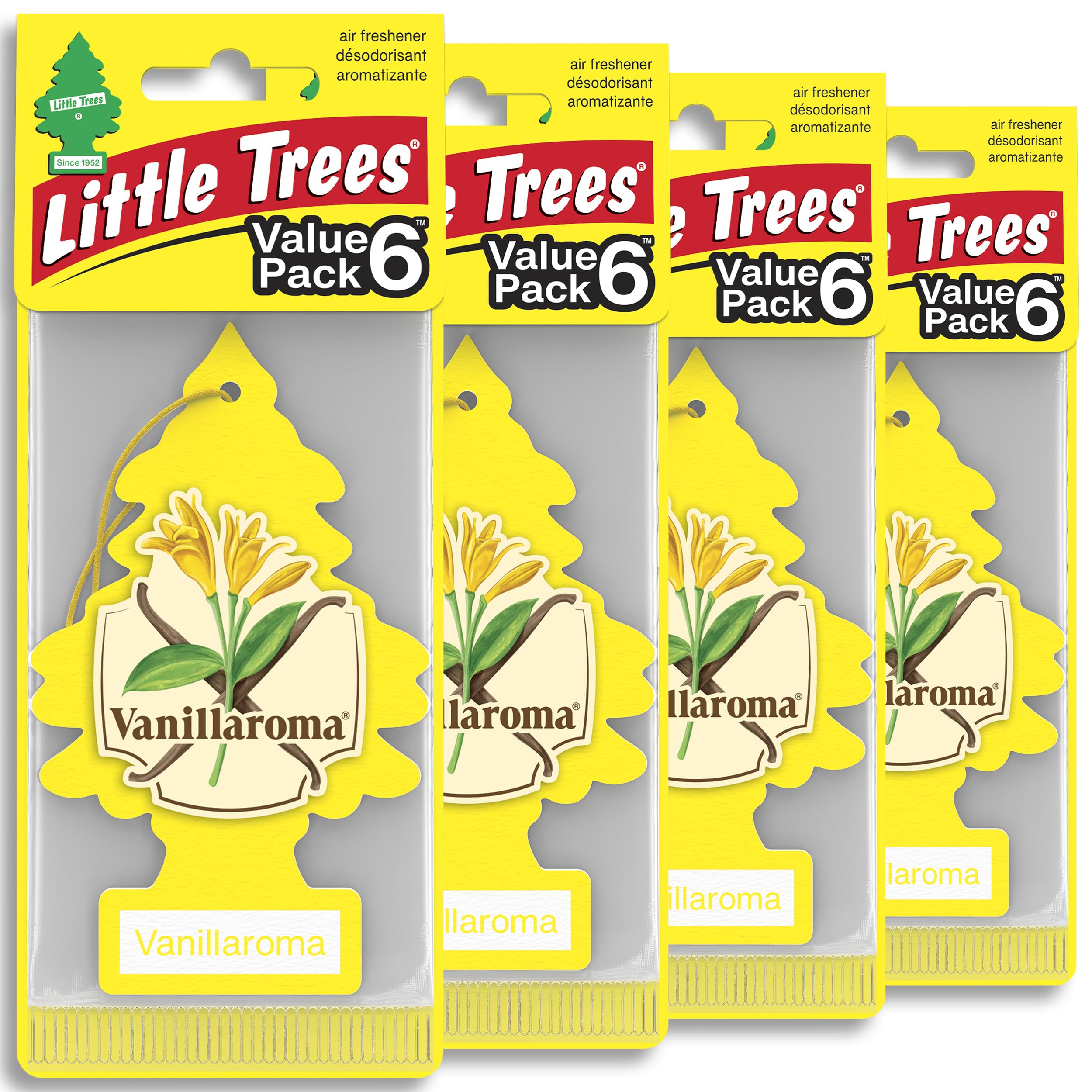 LITTLE TREES frontal del pack Vanillaroma mostrando diseño y cantidad