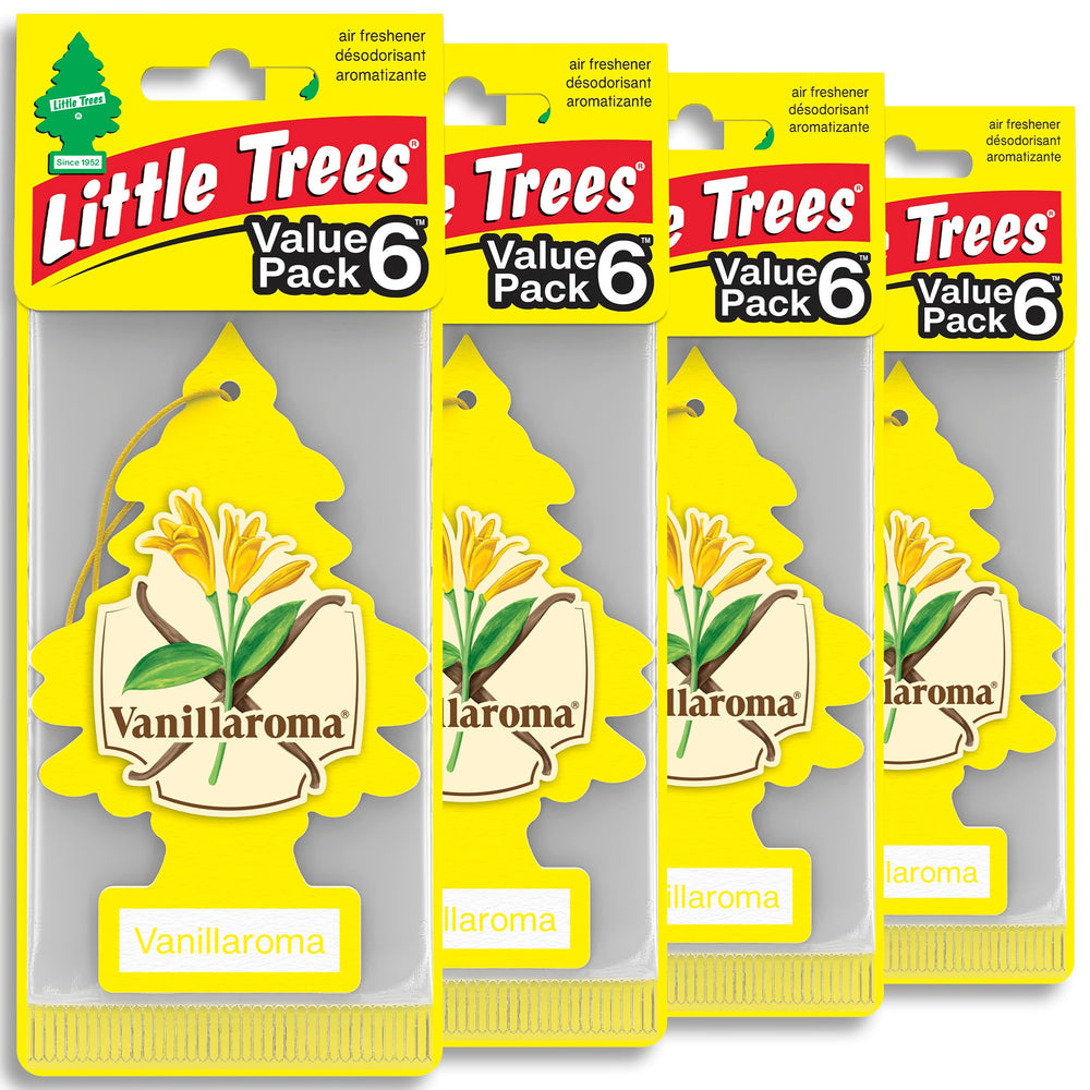 LITTLE TREES frontal del pack Vanillaroma mostrando diseño y cantidad