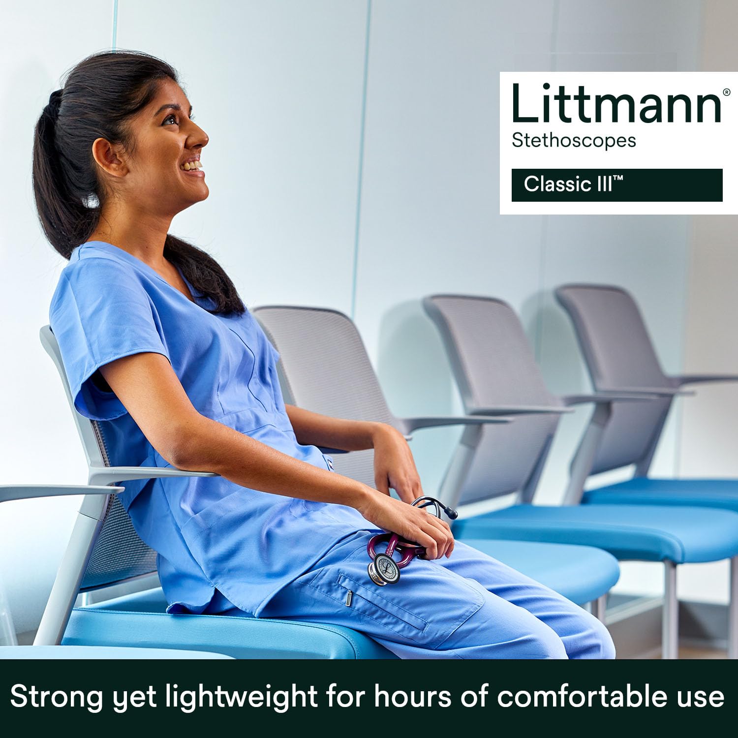 Littmann Classic III embalaje con etiqueta y garantía, listo para profesional