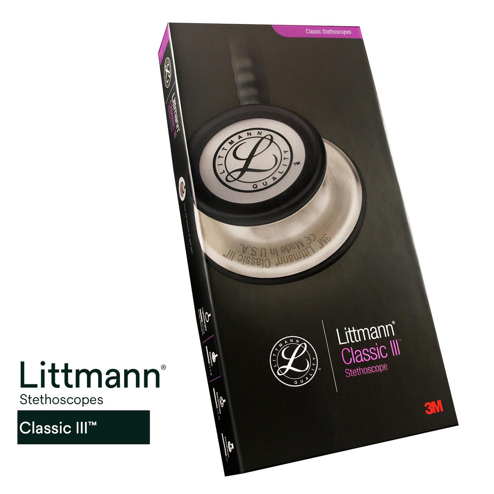 Littmann Classic III comparado con regla para mostrar longitud y escala