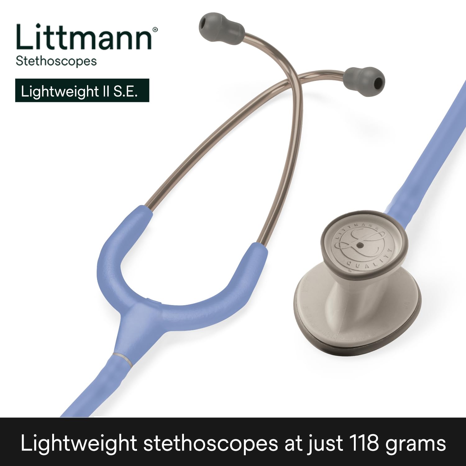 Littmann detalle de diafragma en forma de gota para posicionar bajo manguitos fácilmente