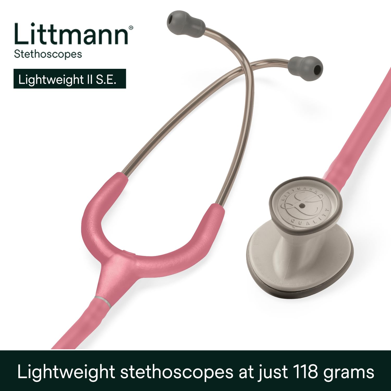 Littmann primer plano del diafragma afinable que destaca claridad acústica