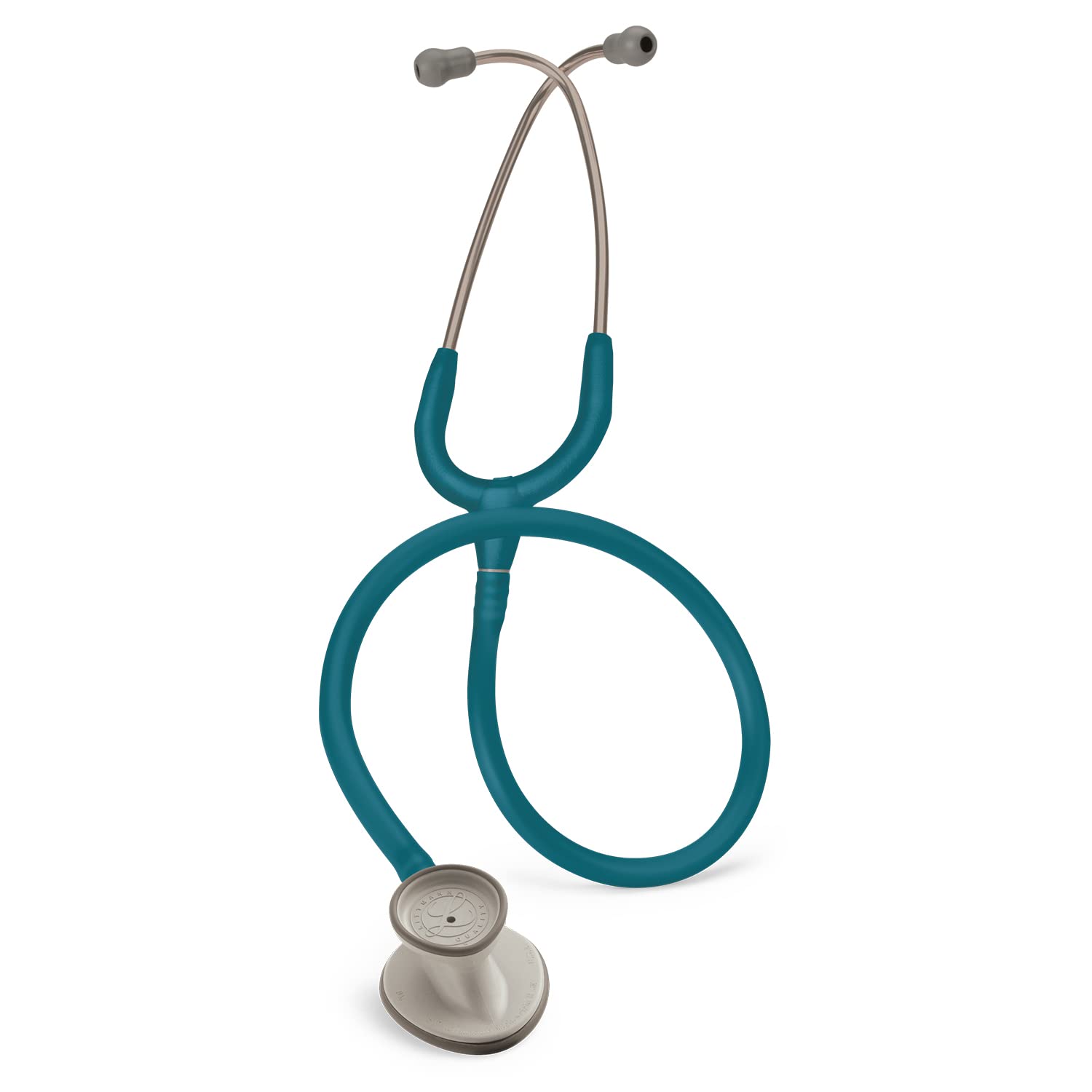 Littmann vista frontal del chestpiece mostrando forma de lágrima y versatilidad