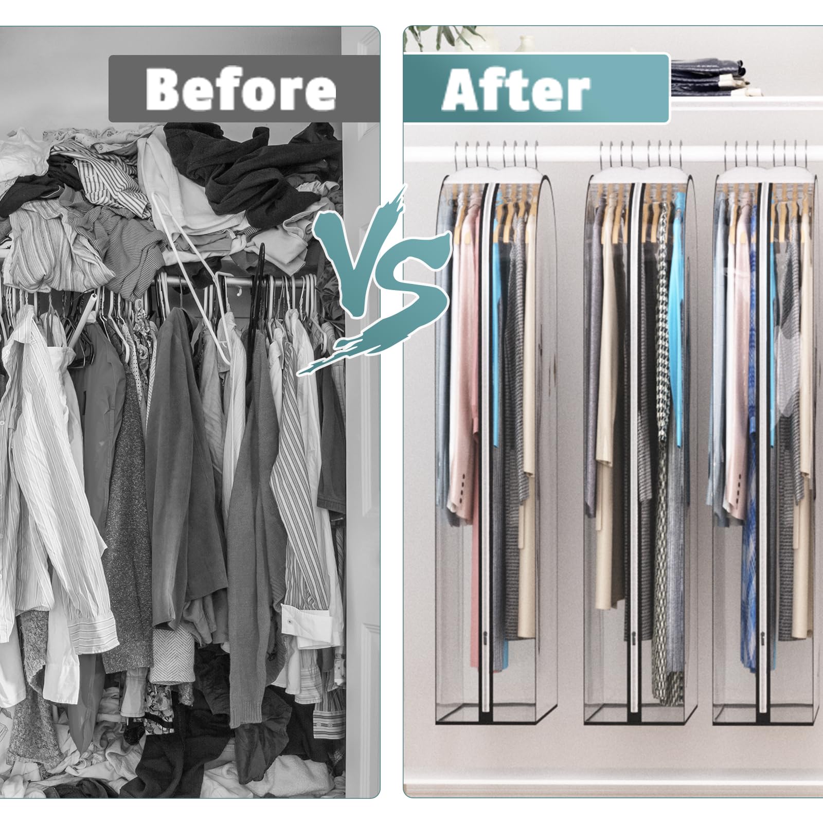 Liuoud set de cuatro fundas en uso para ordenar por temporada o tipo