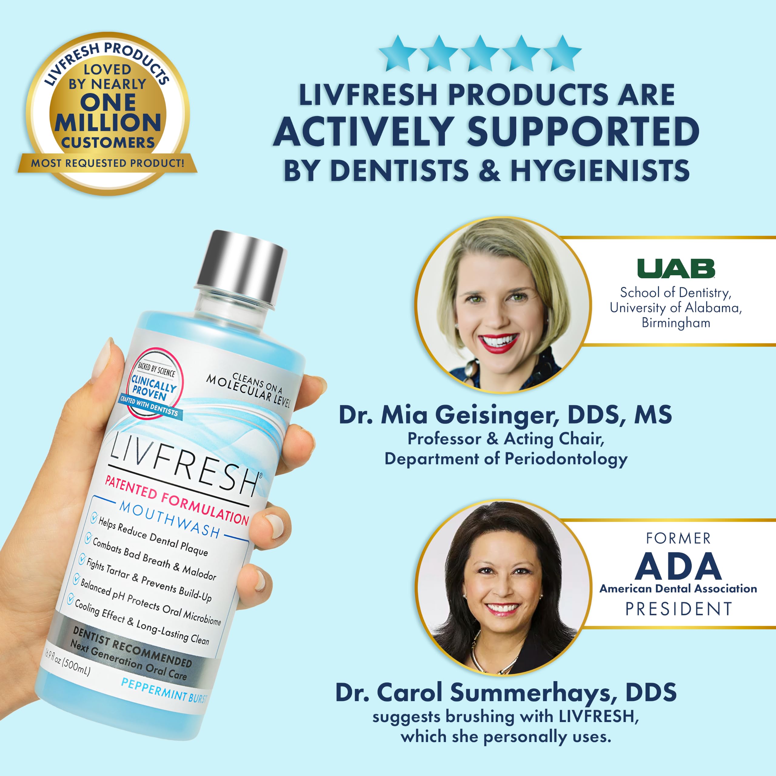 LIVFRESH etiqueta con ingredientes y beneficios para confianza del usuario