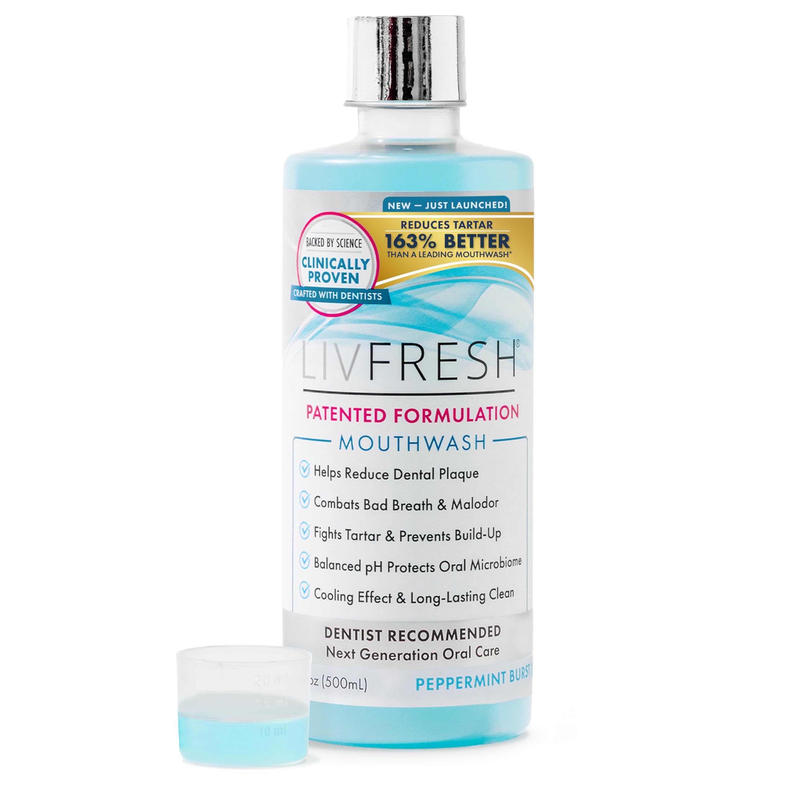 LIVFRESH frontal del envase mostrando el sello clínico y tamaño práctico