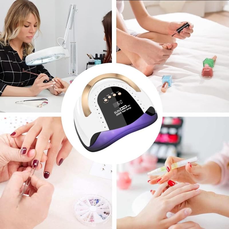 LKE uñas con gel curándose para acabado profesional en casa