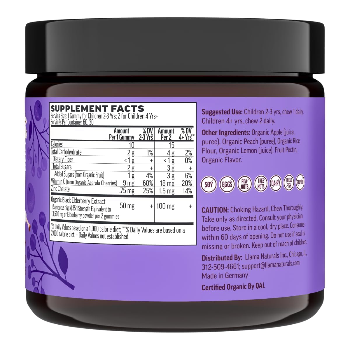 Llama Naturals gomitas sobre mesa en contexto familiar infantil