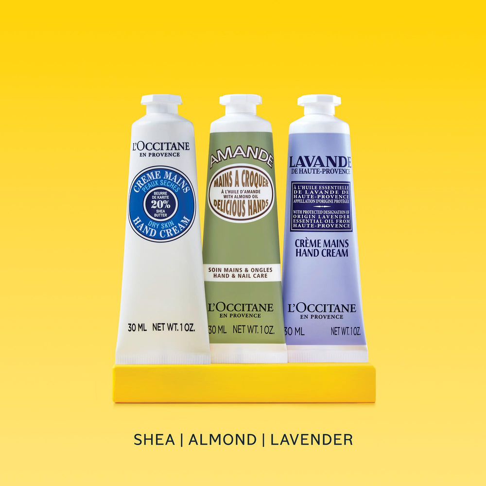 L'Occitane crema de lavanda aplicada en manos para sensación relajante
