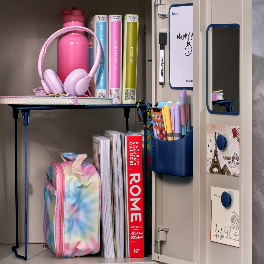 LockerMate detalle de imanes y accesorios demostrando fijación segura y versatilidad