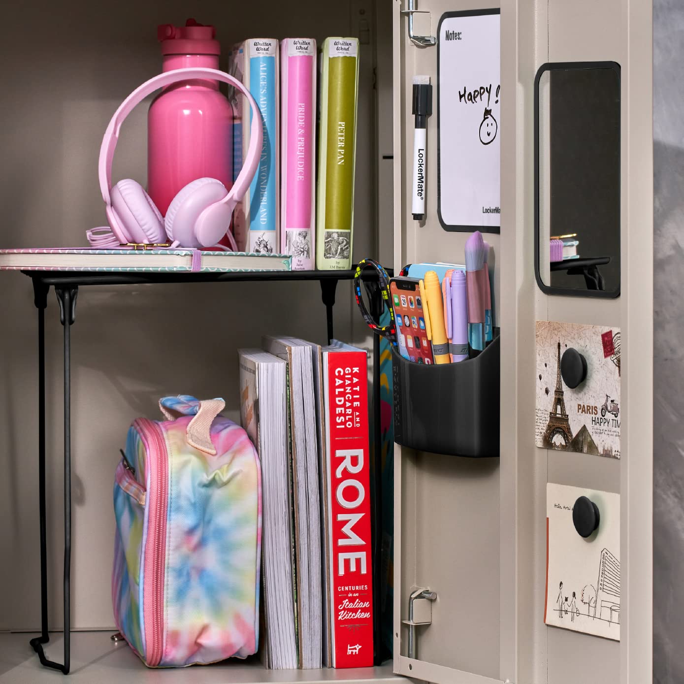 LockerMate estante plegado para fácil instalación y transporte