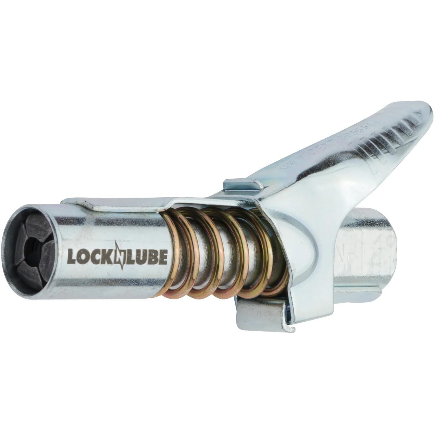 LockNLube thread detail showing 1/8 in NPT fit for universal compatibility