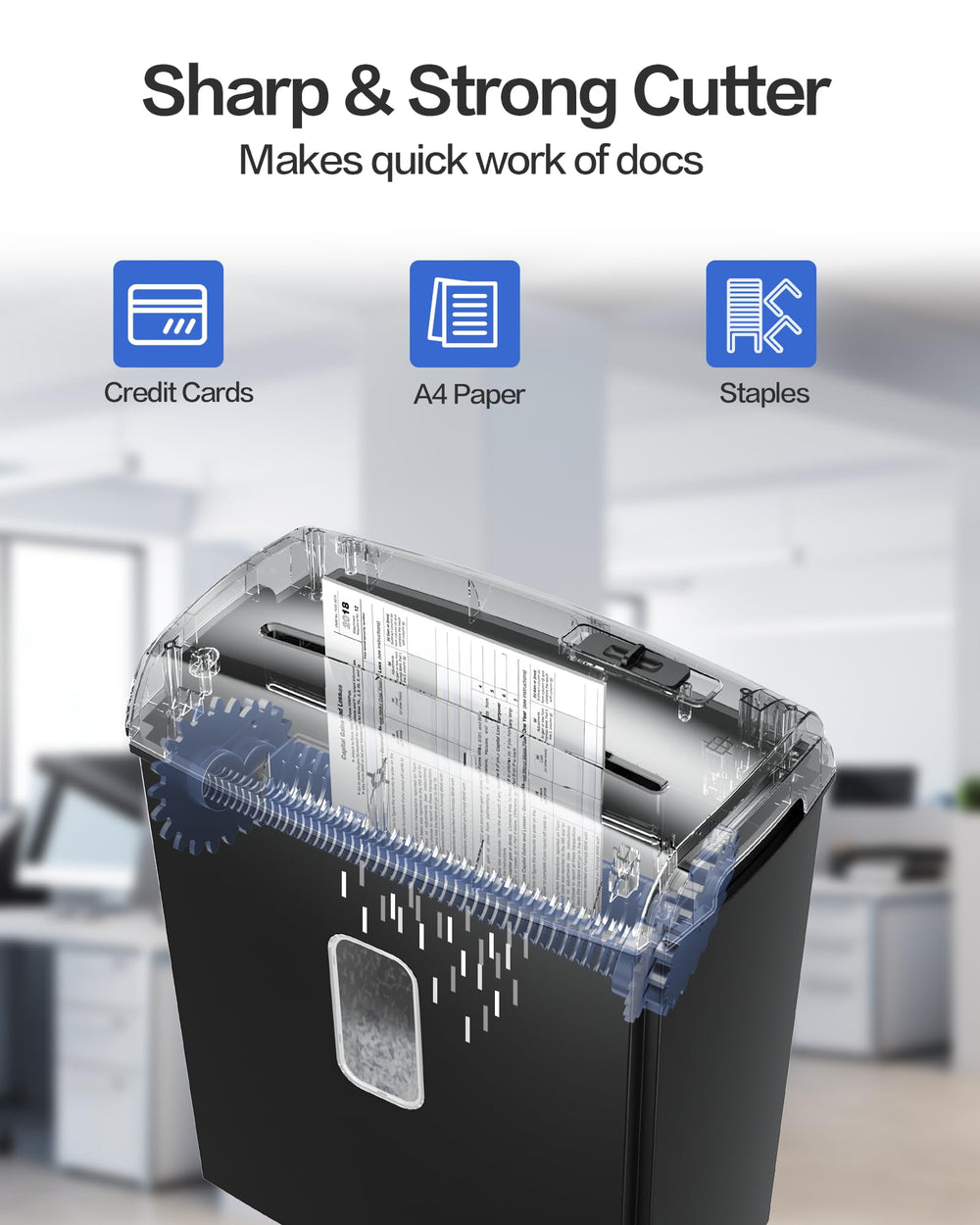 Locksworth cubo de 4 galones con ventana transparente, control visual del nivel