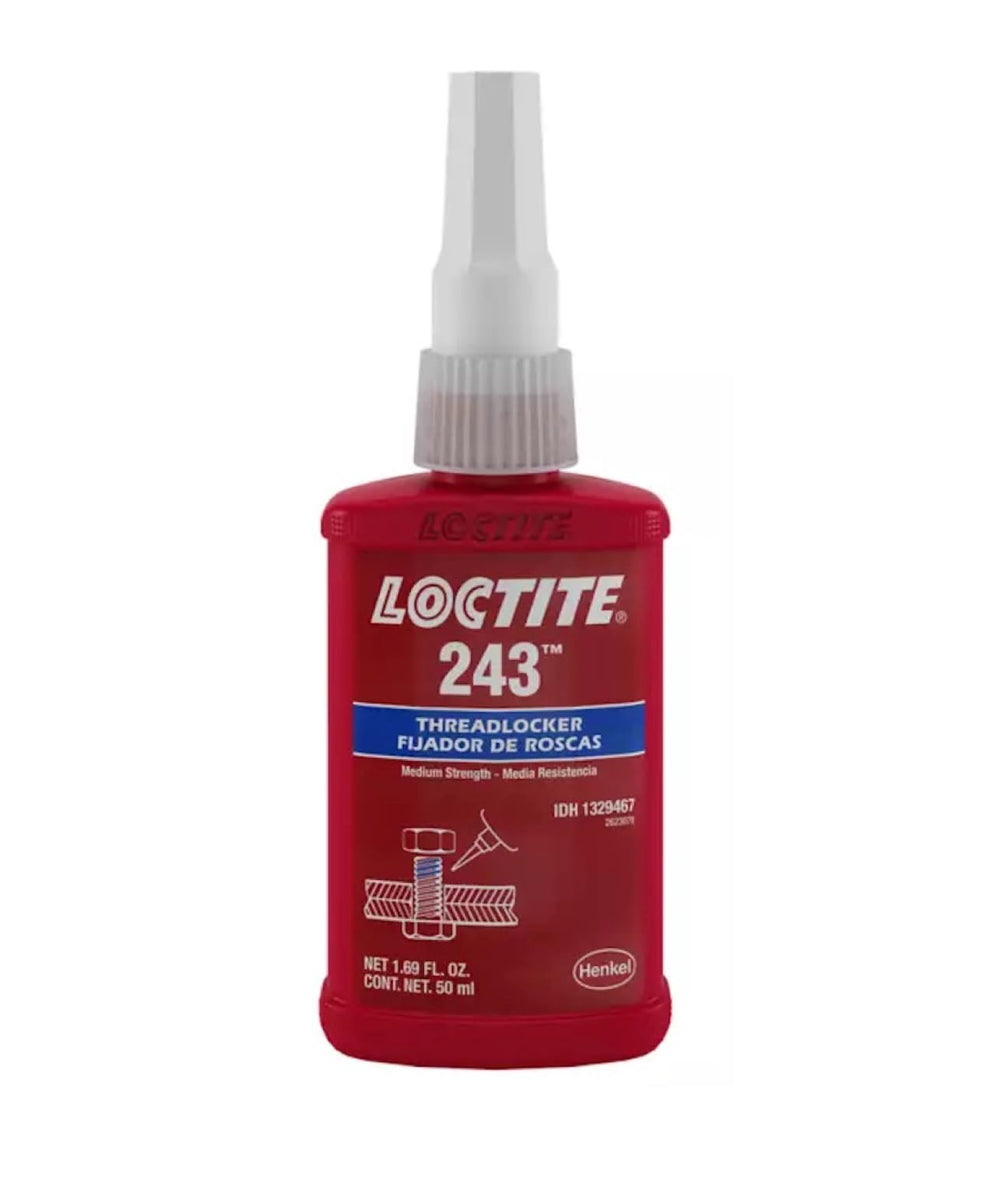 Loctite 243 detalle de aplicación en rosca con acabado uniforme y protección