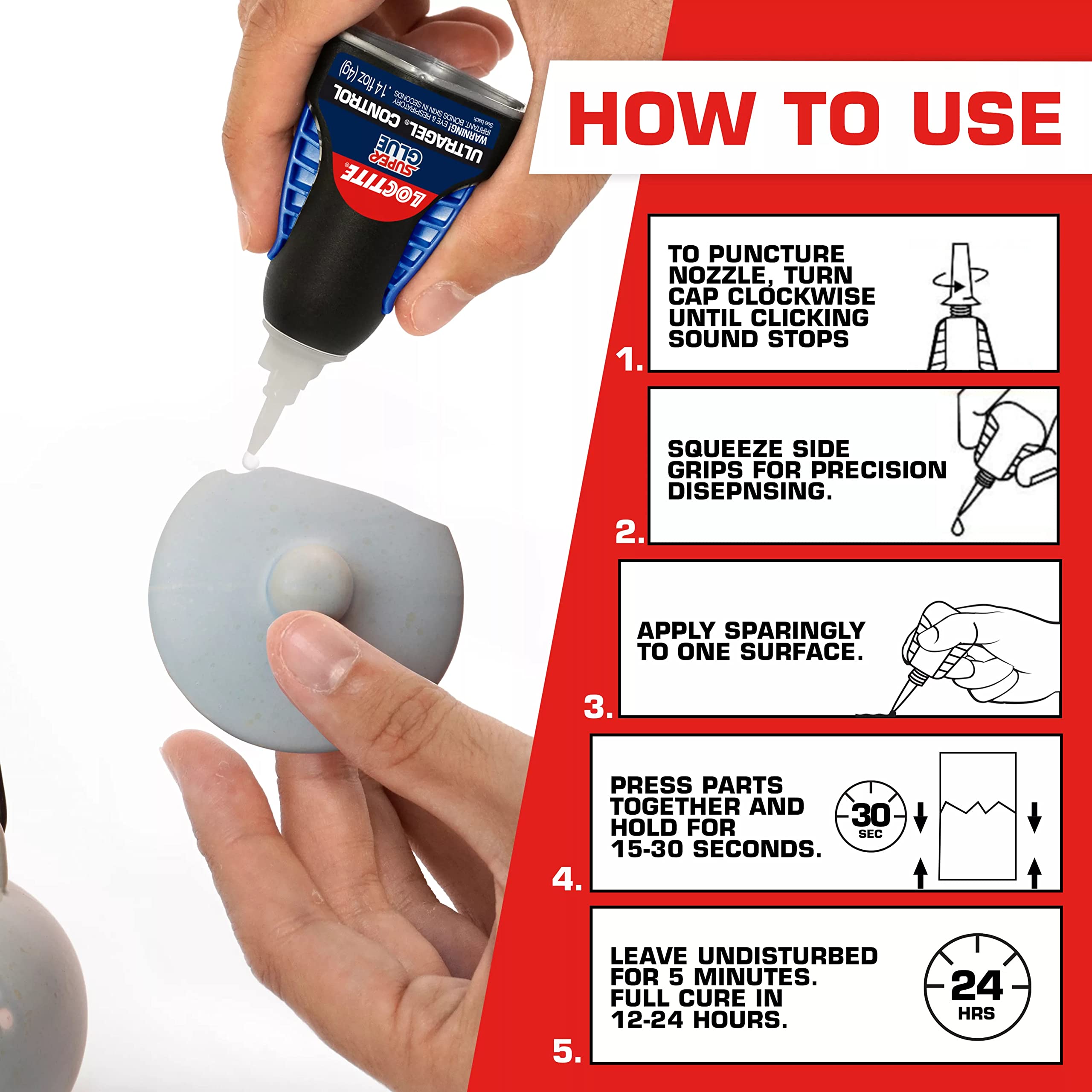 Loctite boquilla de precisión en primer plano para aplicación controlada