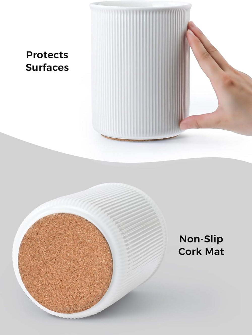LoeJan base de corcho grueso protege encimeras y reduce ruido