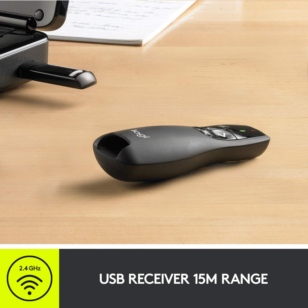 Logitech comparación de tamaño en mano para evaluar portabilidad
