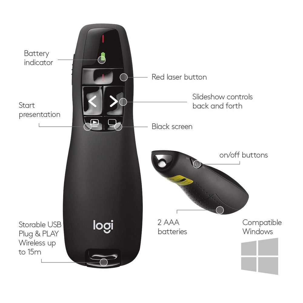Logitech indicador de batería visible para comprobar carga rápidamente