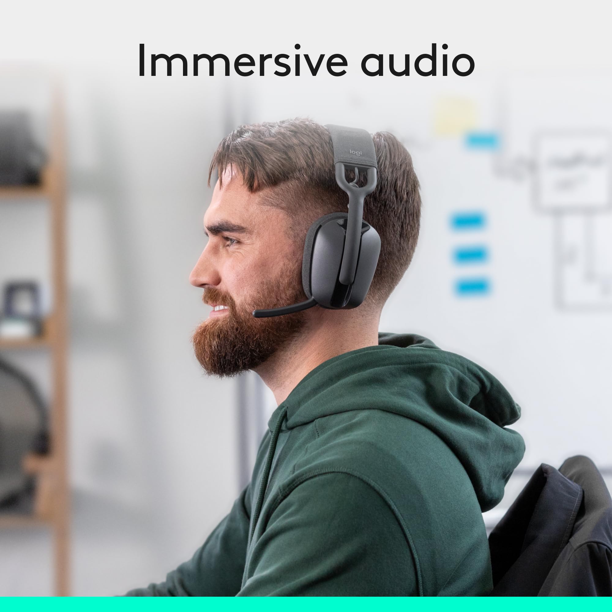 Logitech Zone Vibe 100 auriculares en videollamada con voz clara