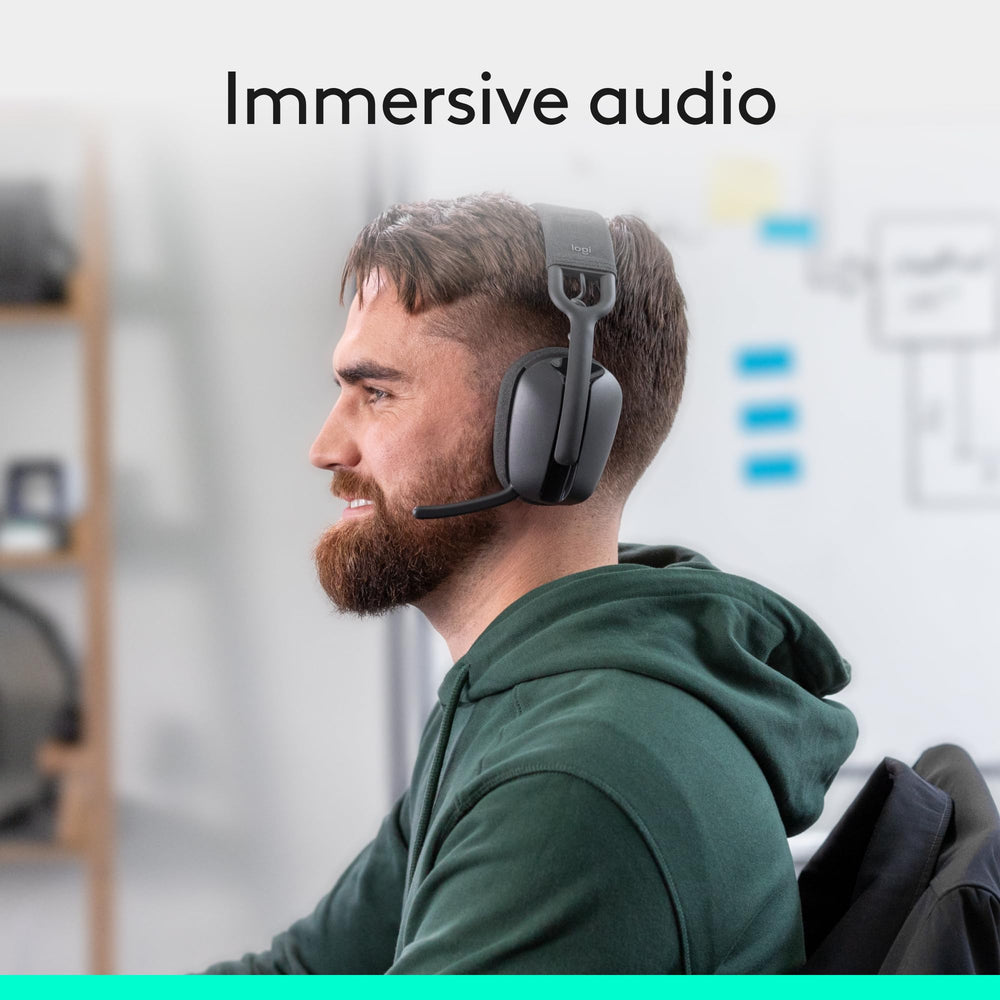 Logitech Zone Vibe 100 auriculares en videollamada con voz clara