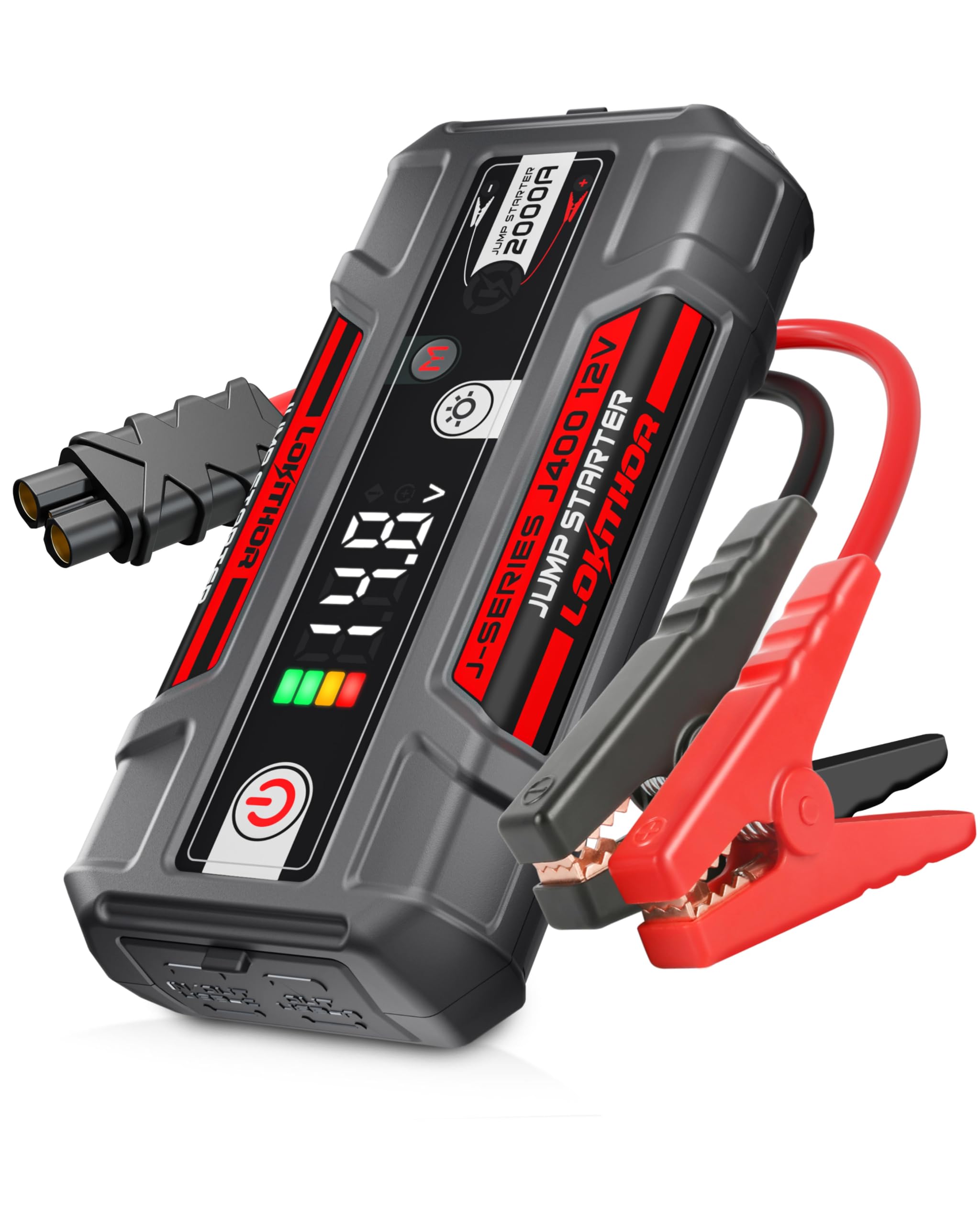 LOKITHOR J400 frontal mostrando diseño robusto y conexión segura